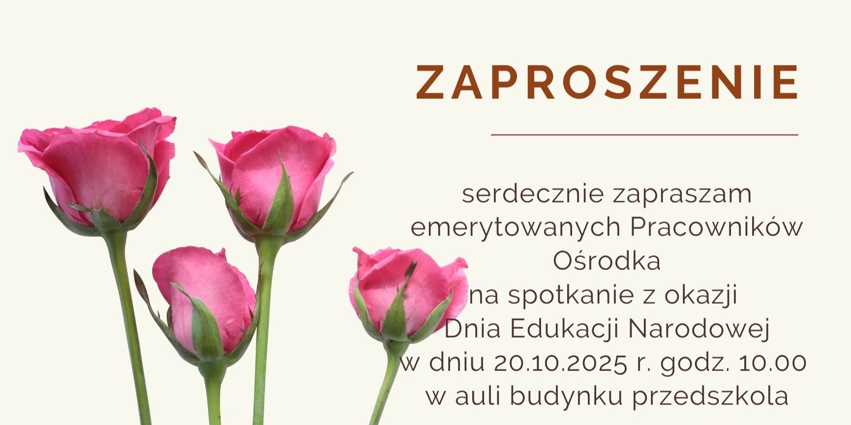 Zaproszenie - emerytowani pracownicy