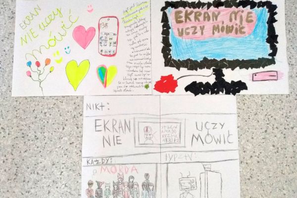 Plastyczny konkurs logopedyczny Ekran nie uczy mówić